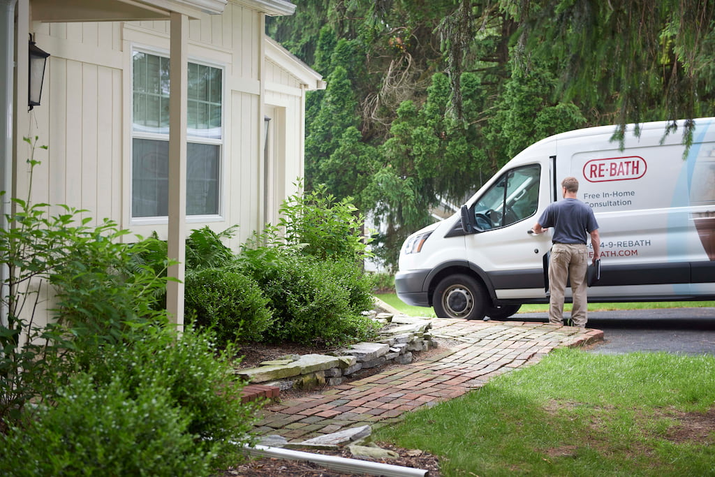 installer with re-bath van