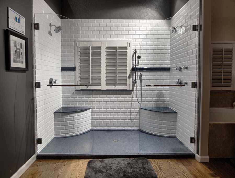 shower in bathroom